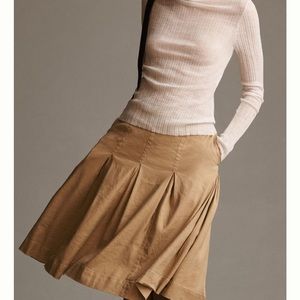 Anthropologie Maeve wide pleated midi skirt